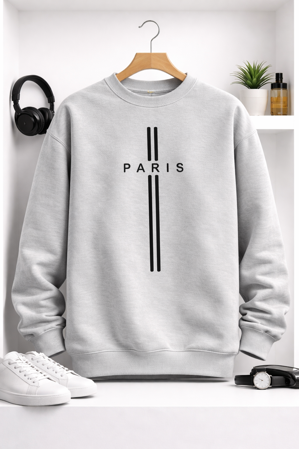 Moletom Minimalista Paris – Streetwear Unissex Premium
