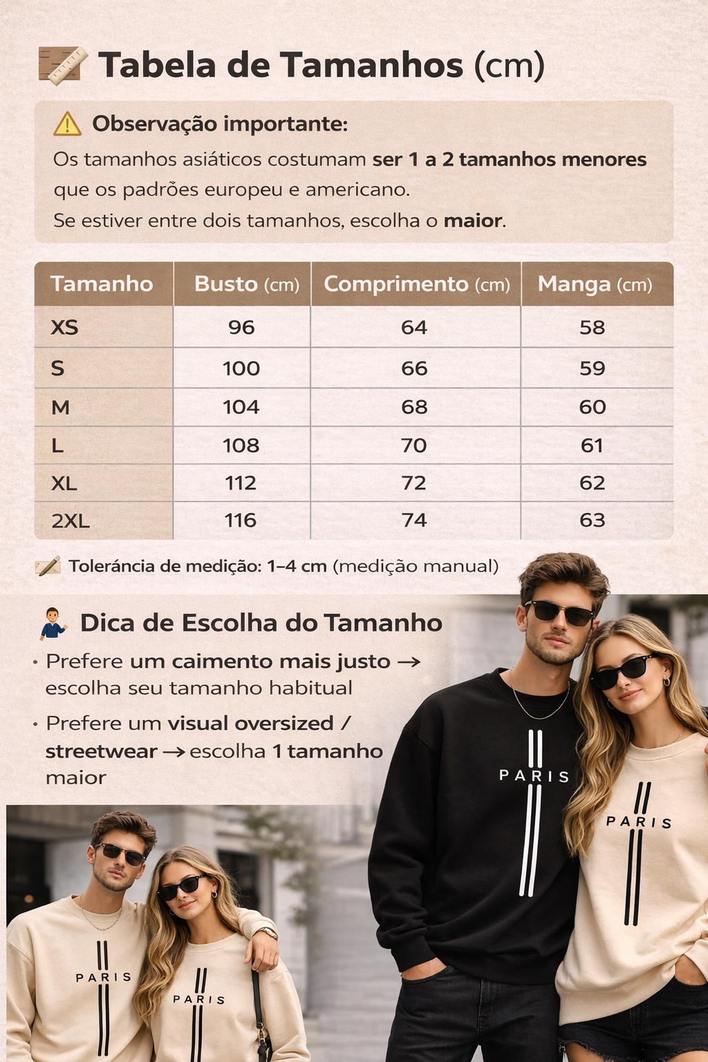 Moletom Minimalista Paris – Streetwear Unissex Premium