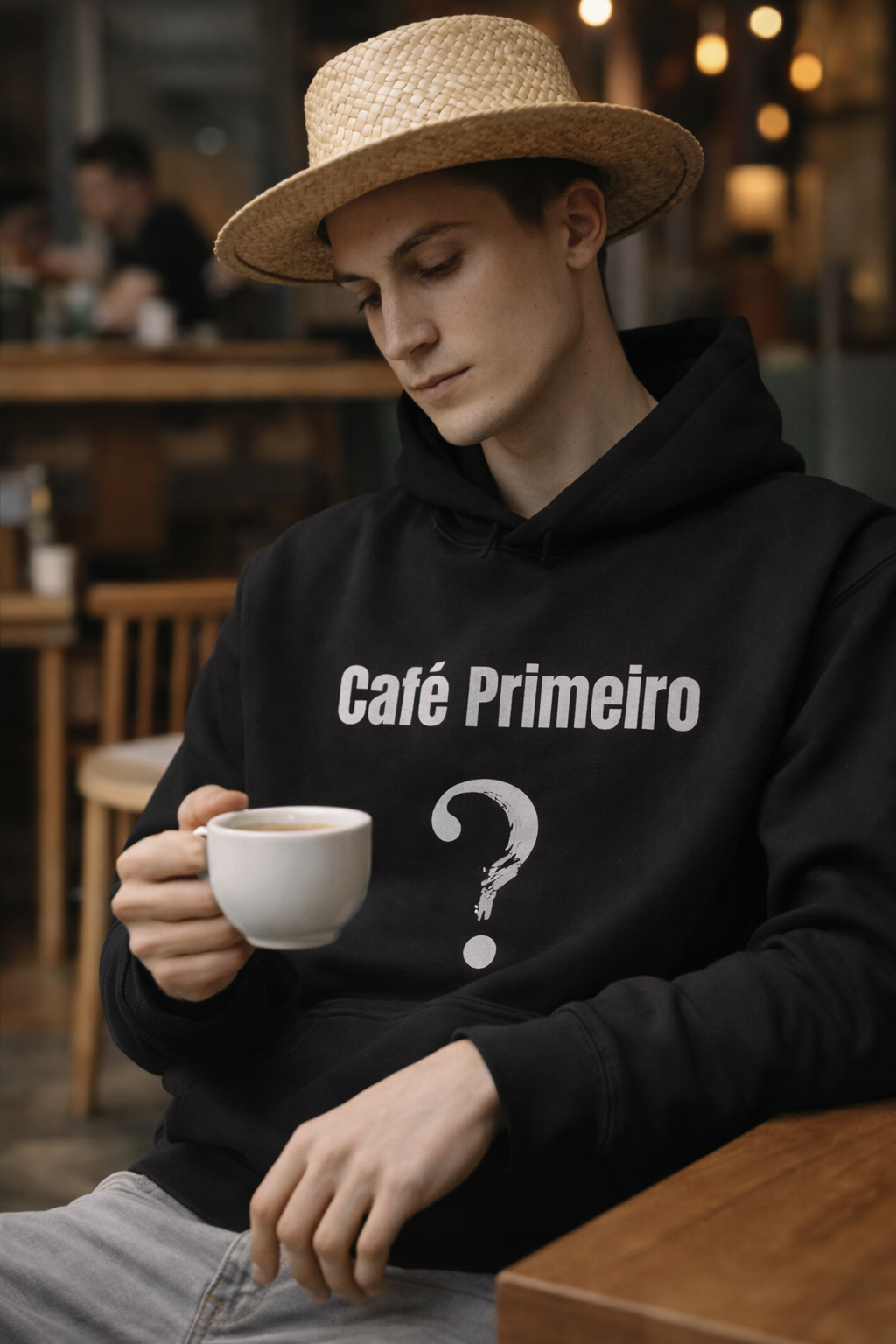 Café Primeiro? – Hoodie Masculino