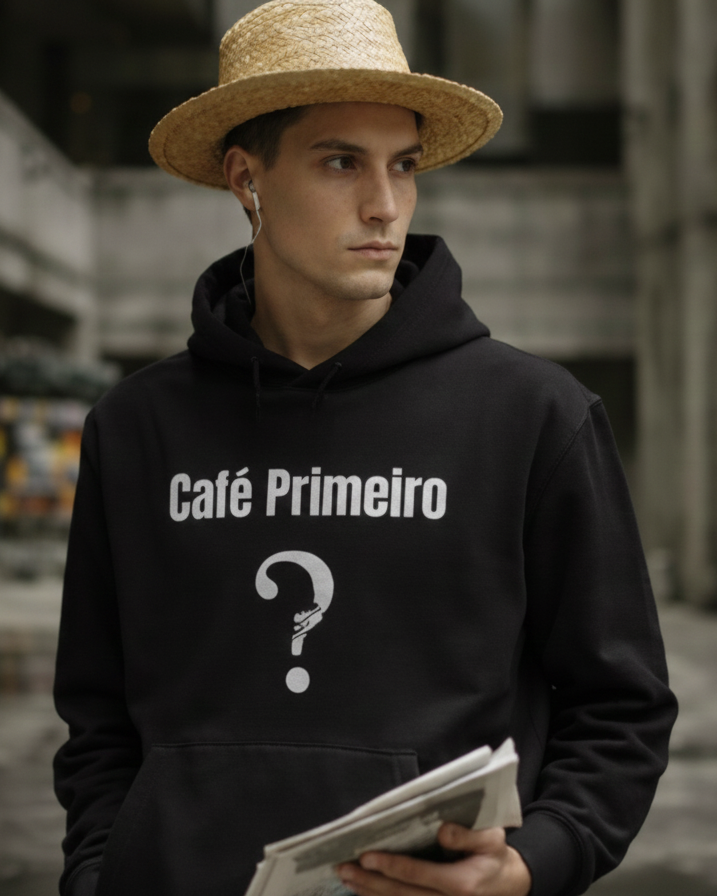 Café Primeiro? – Hoodie Masculino